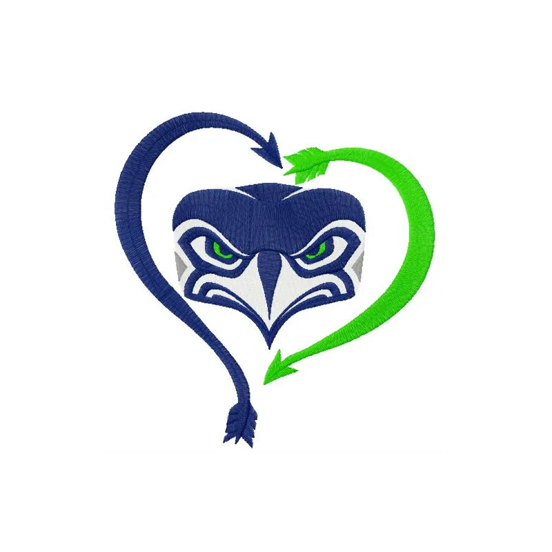 Blitz heart embroidery design