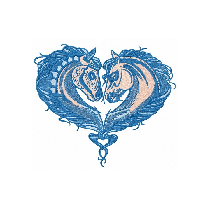 Horse heart 3 embroidery design - Embroidery Design