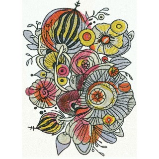 Flower composition 6 embroidery design - Embroidery Design