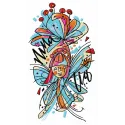 Nina Lia embroidery design featuring a whimsical fairy, perfect for stitching on t-shirts or tote bags.