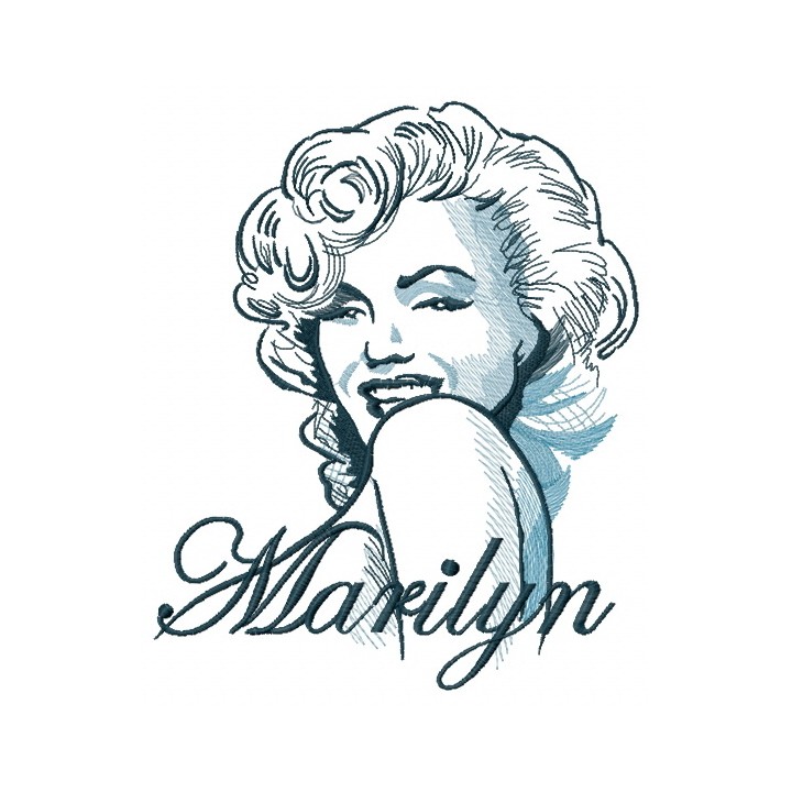 Coquette Marilyn 2 embroidery design - Embroidery Design