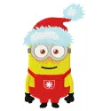 Christmas Minion 3 embroidery design featuring a festive minion character, perfect for holiday projects.