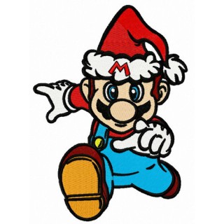 Running for Christmas embroidery design - Embroidery Design