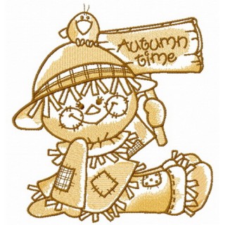 Friendly scarecrow 2 embroidery design - Embroidery Design