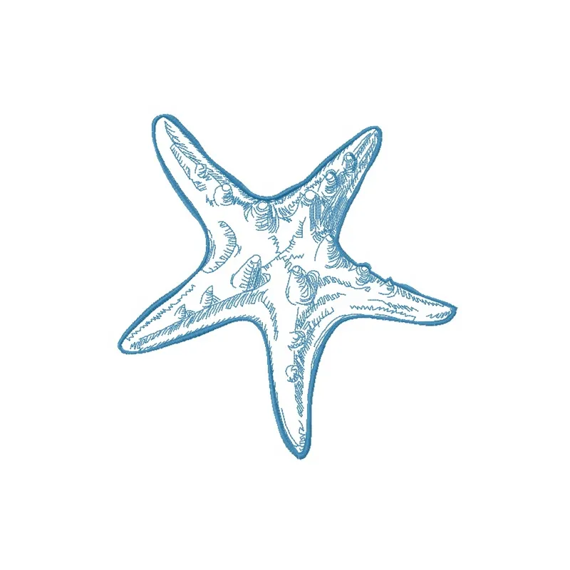 Preview of the Sea Star 4 embroidery design showcasing a vibrant sea star motif, ideal for beach-themed projects.
