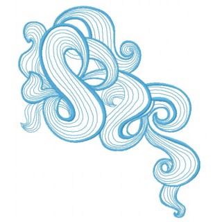 Sea waves embroidery design - Embroidery Design