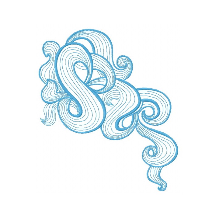 Sea waves embroidery design - Embroidery Design