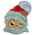 Baby owl 2 embroidery design featuring a cute owl motif, perfect for stitching on baby onesies or blankets.