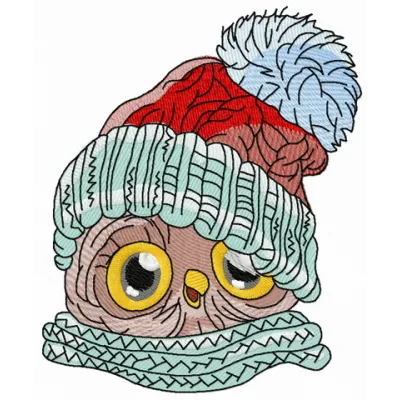 Baby owl 2 embroidery design featuring a cute owl motif, perfect for stitching on baby onesies or blankets.