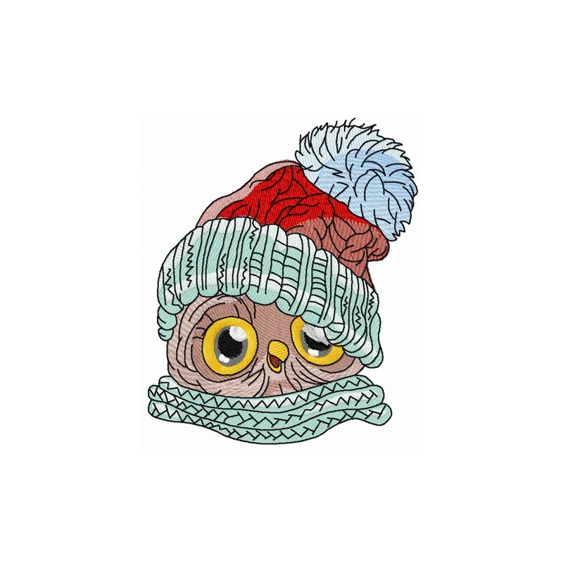 Baby owl 2 embroidery design featuring a cute owl motif, perfect for stitching on baby onesies or blankets.