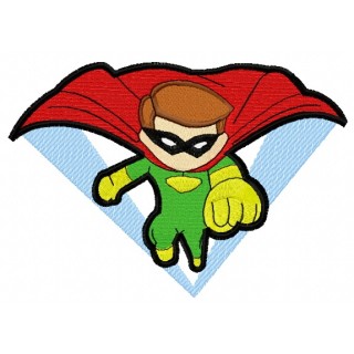 Superboy attacks 4 embroidery design - Embroidery Design