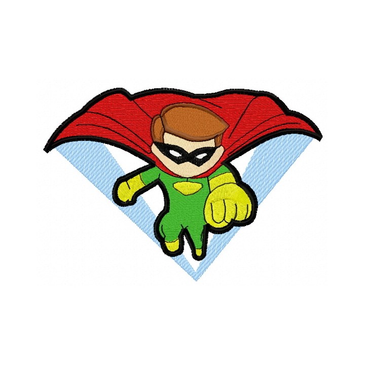 Superboy attacks 4 embroidery design - Embroidery Design