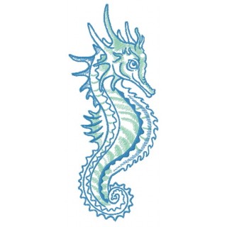 Combat sea horse 2 embroidery design - Embroidery Design