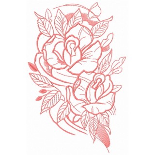 Wrapped roses 3 embroidery design - Embroidery Design