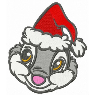 Shy Santa embroidery design - Embroidery Design