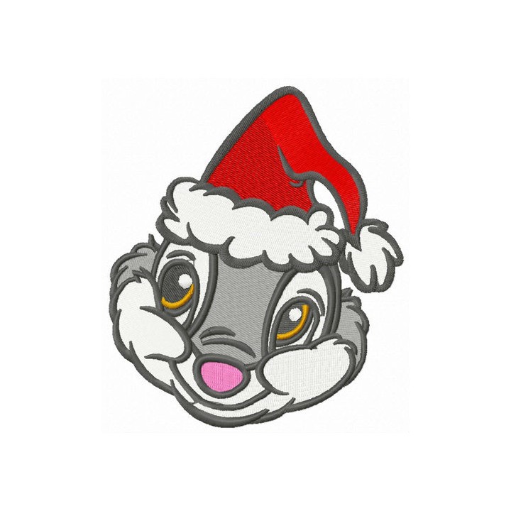 Shy Santa embroidery design - Embroidery Design