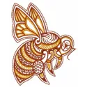 Preview of the Hardworking Bee 2 embroidery design, showcasing intricate stitching patterns of a busy bee.
