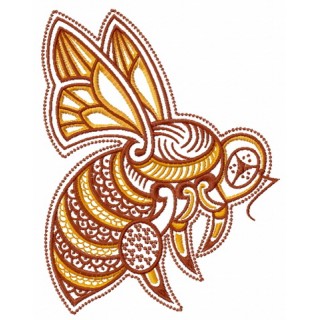 Hardworking bee 2 embroidery design - Embroidery Design