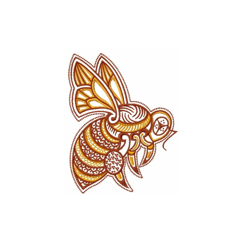 Preview of the Hardworking Bee 2 embroidery design, showcasing intricate stitching patterns of a busy bee.