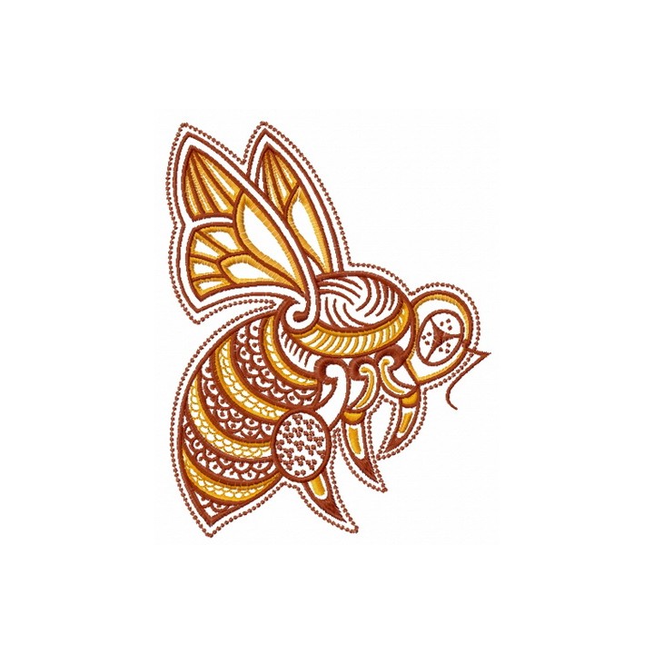 Hardworking bee 2 embroidery design - Embroidery Design