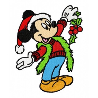 Christmas Mickey Mouse 4 embroidery design - Embroidery Design
