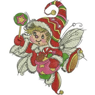 Christmas elf embroidery design - Embroidery Design