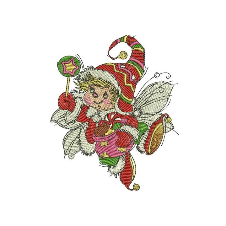 Christmas elf embroidery design - Embroidery Design