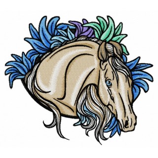 Horse at night 2 embroidery design - Embroidery Design