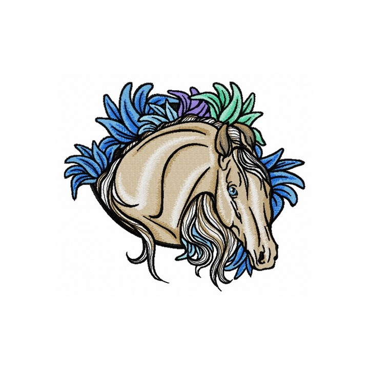 Horse at night 2 embroidery design - Embroidery Design