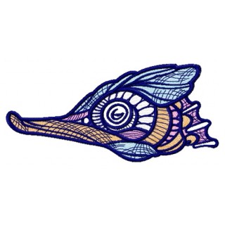 Mosaic sea horse 3 embroidery design - Embroidery Design