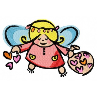 Cute little fairy embroidery design - Embroidery Design