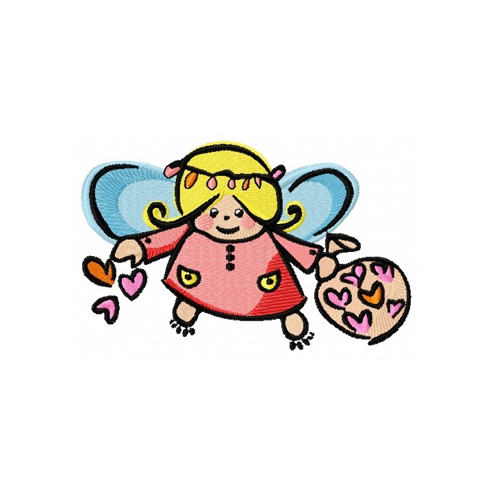 Cute little fairy embroidery design - Embroidery Design