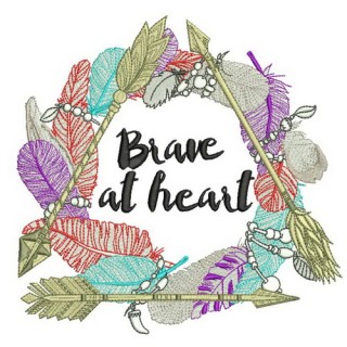 Brave at heart embroidery design - Embroidery Design
