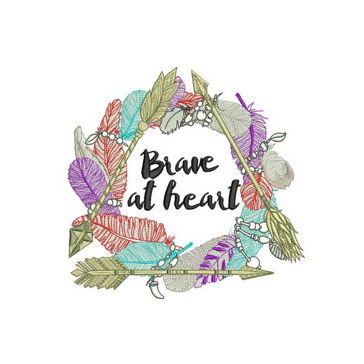 Brave at heart embroidery design - Embroidery Design