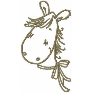 Horse contour embroidery design - Embroidery Design