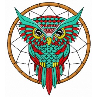 Owl dreamcatcher 2 embroidery design - Embroidery Design