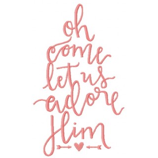 Oh come let us adore him 2 embroidery design - Embroidery Design