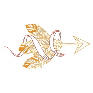 Flying arrow embroidery design - Embroidery Design