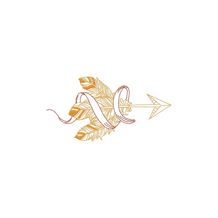 Flying arrow embroidery design - Embroidery Design