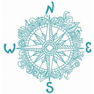 Compass guide sailor embroidery design - Embroidery Design
