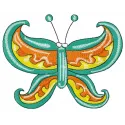 Preview of Butterfly 29 embroidery design, showcasing intricate stitching patterns ideal for t-shirts and tote bags.