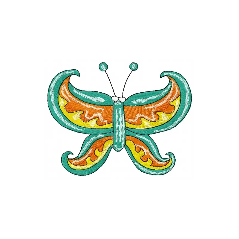 Preview of Butterfly 29 embroidery design, showcasing intricate stitching patterns ideal for t-shirts and tote bags.