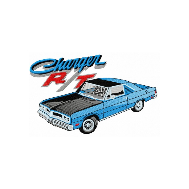 Dodge Charger R/T car embroidery design - Embroidery Design