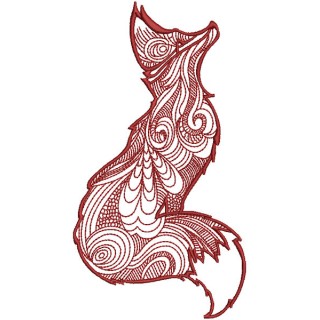 Fox looks at the sky 2 embroidery design - Embroidery Design