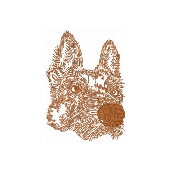 Wary dog 2 embroidery design - Embroidery Design