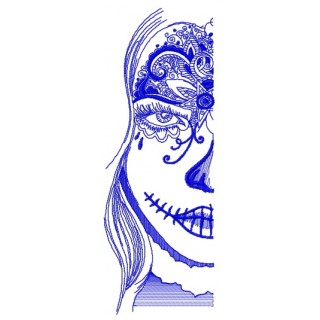 Girl on Halloween party 2 embroidery design - Embroidery Design