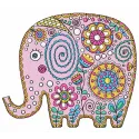 Preview of the Elephant 3 embroidery design featuring a charming elephant motif for various stitching projects.