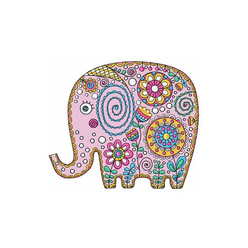 Preview of the Elephant 3 embroidery design featuring a charming elephant motif for various stitching projects.