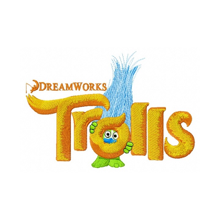 Trolls logo embroidery design - Embroidery Design