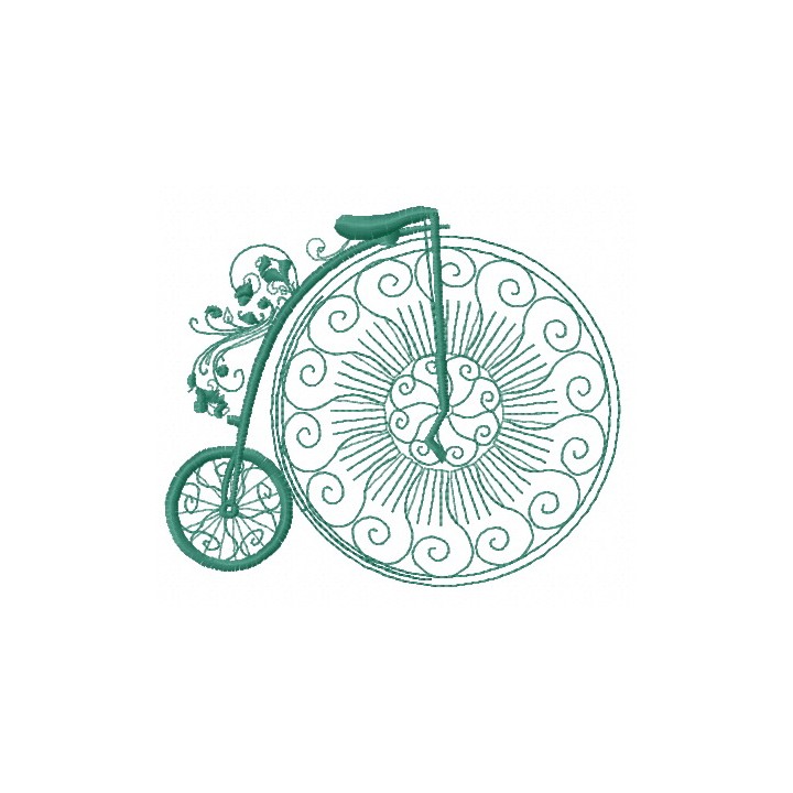 Bicycle embroidery design - Embroidery Design